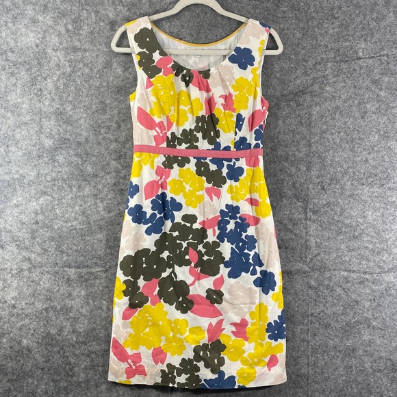 Boden Mini Dress 4 Floral Spring Shift Sleeveless Preppy - Picture 2 of 9